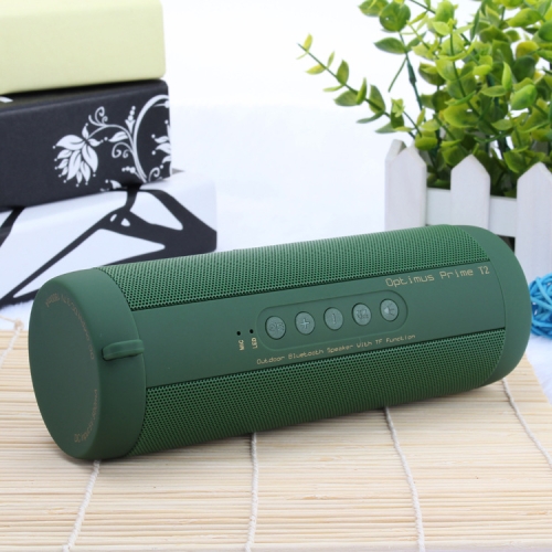 

T2 Car Cylindrical Small Speaker with Flashlight Desktop Bluetooth 4.0 Wireless Speaker(Green)