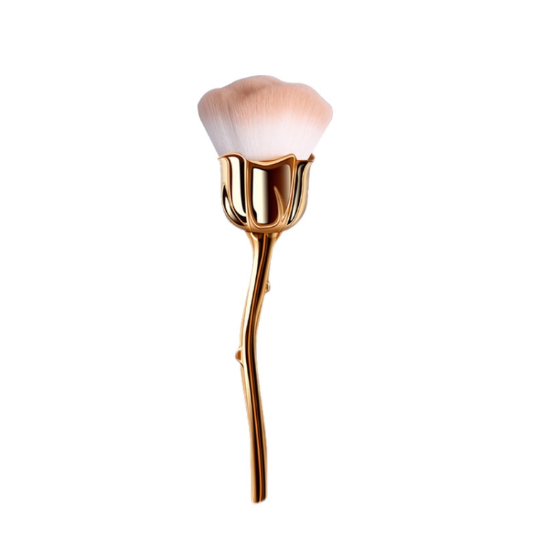 

Rose Flower Makeup Brush Loose Powder Brush Beauty Tools(White + Brown )
