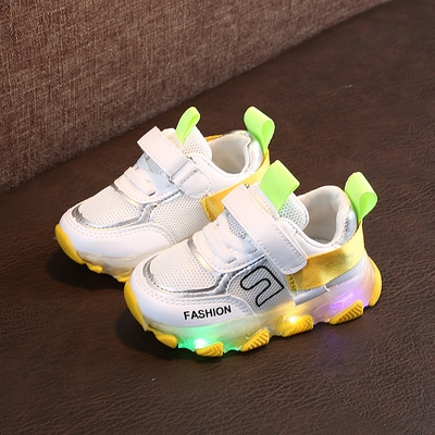 

911 Luminous Men And Girls Sports Shoes Autumn And Winter Children Shoes, Size: 30(Yellow)