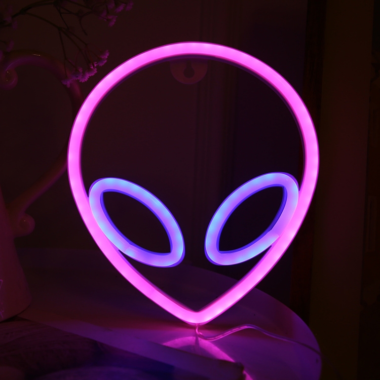

LED Personalized Neon Decorative Light Modeling Light USB Battery Box Dual Purpose, Spec: Alien