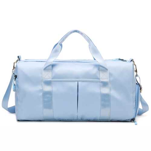

Sports Gym Bag Dry And Wet Separation Yoga Bag Ladies Large-Capacity Single-Shoulder Short-Distance Travel Bag With Shoe Position(Light Blue)