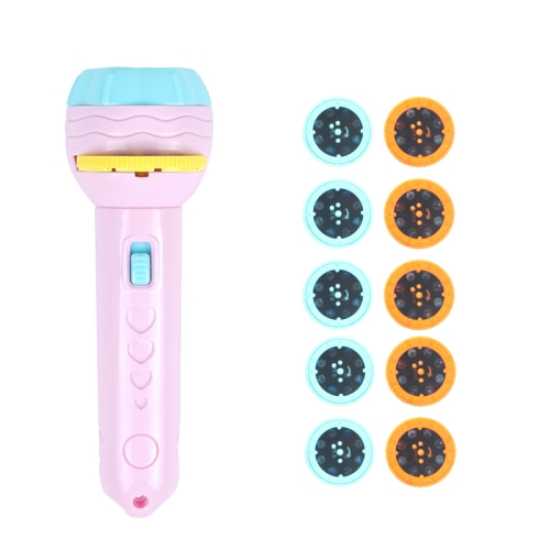 

3 Sets Children Early Education Luminous Projection Flashlight, Specification: Pink + 80 Patterns