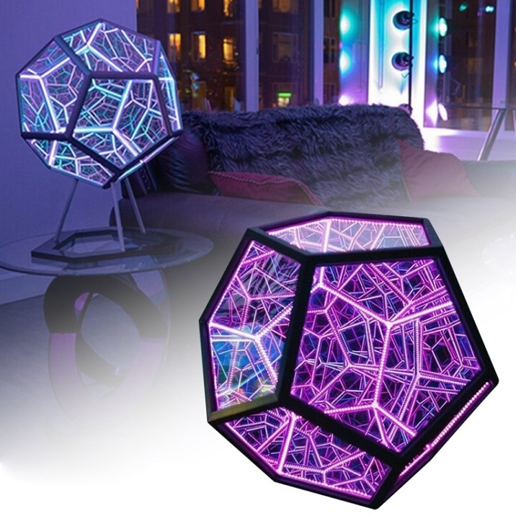

Cool Infinite Dodecahedron Colorful Night Light, Size: 20x20x20cm