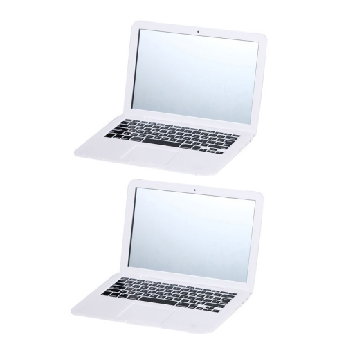 Specchio a specchio portatile per notebook 2 PCS Mirror per desktop (bianco)