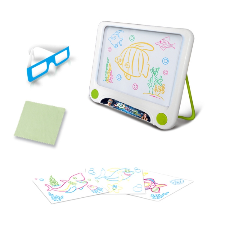 

Multifunctional Luminous 3D Children Drawing Board, Without Watercolor Pen, Style: 3D Ocean