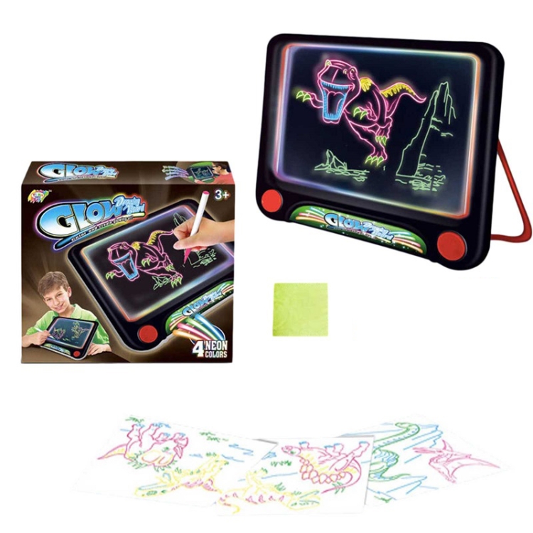 

Multifunctional Luminous 3D Children Drawing Board, Without Watercolor Pen, Style: Luminous Dinosaur