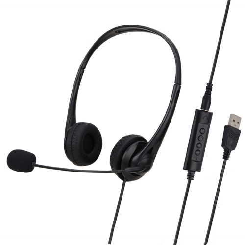 SOYTO SY490 Teaching Office Network Class Student Education Computer Headset, Style: Double Ear Black Separation USB