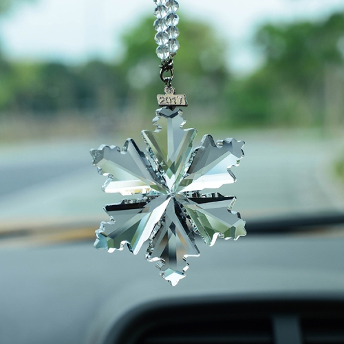 

7006 Crystal Snowflake Car Pendant Decoration, Colour: Transparent