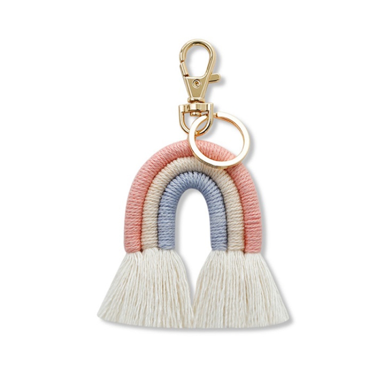 

2 PCS Hand-Woven Bohemian Tassel Bag Pendant(Pink Color K68215)