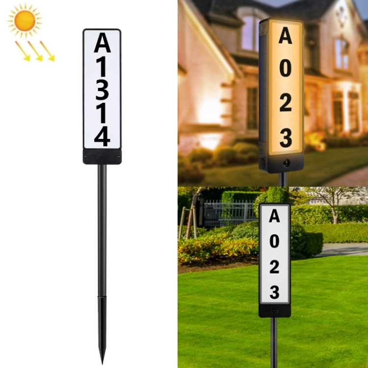 

TS-G6704 Solar Dual-Color Temperature Ground Plug House Number Lawn Light