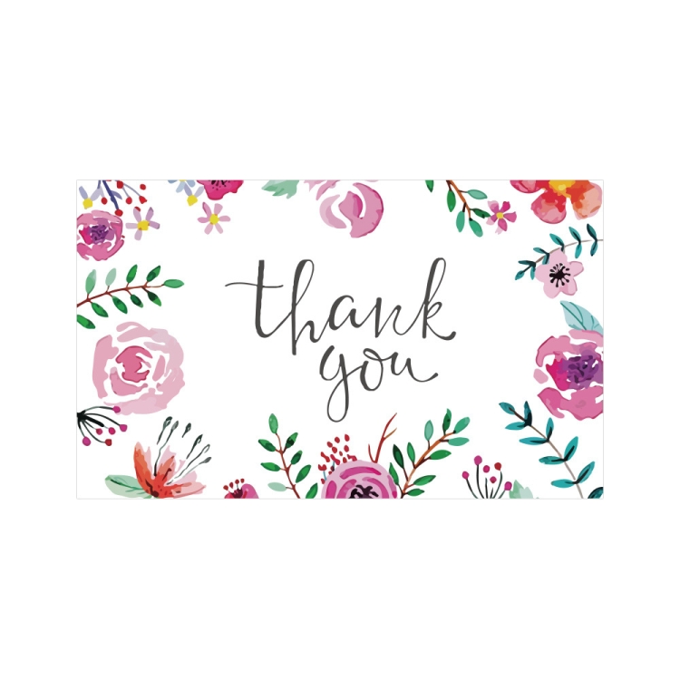 

1000 PCS Coated Paper Thank You Card Gift Card Packaging English Card(Q9)