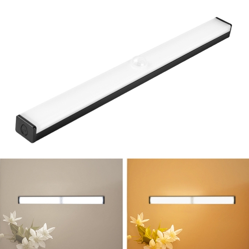 

LED Human Body Induction Lamp Long Strip Charging Cabinet Lamp Strip, Size: 10cm(Black and Warm Light)