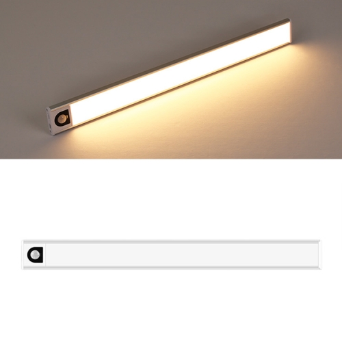 Intelligente automatische menschliche Körperinduktion drahtlose LED-Lampe  40cm (Silber + warmes Licht)