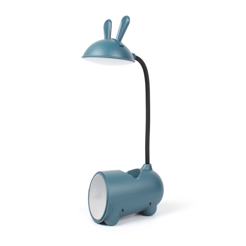 FY003T Small Rabbit USB Charging Desk Lamp with Pen Holder(Dark Blue)