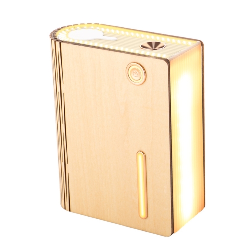EH1 USB Power Wood-grain Desktop Book Shape Lamp with Humidifier(White Maple)