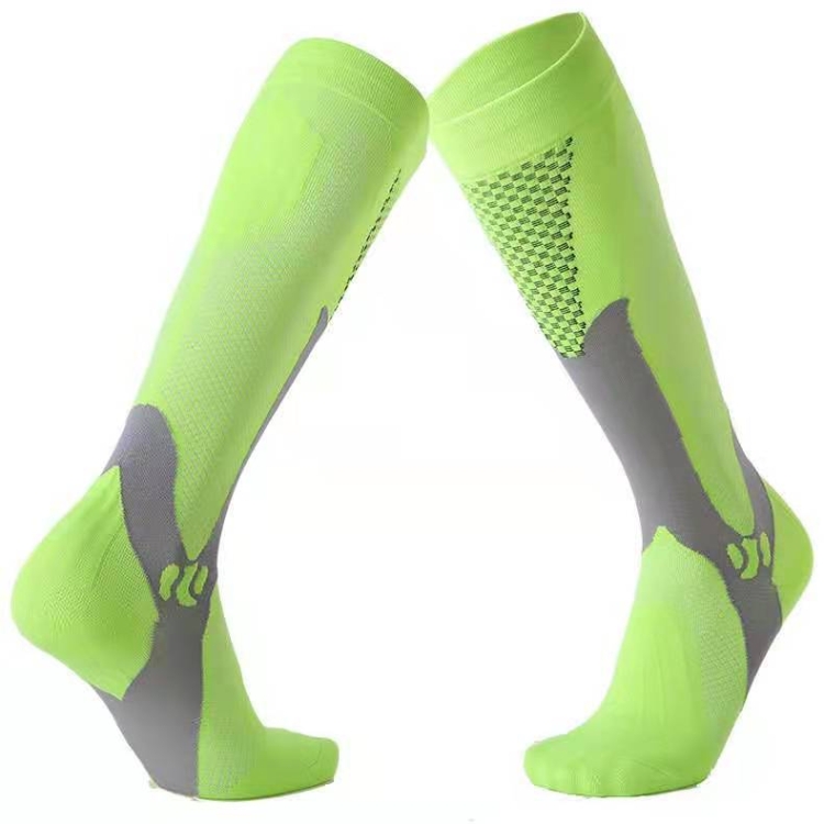 

3 Pairs Magic Compression Elastic Socks Men And Women Riding Socks Football Socks, Size: L / XL(Green)