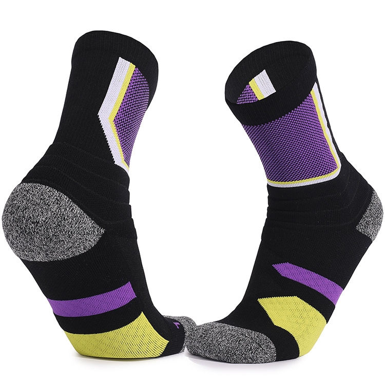 

Basketball Socks Thick Towel Bottom High Tube Socks(White Orange)