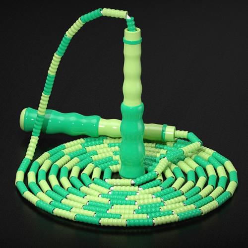 

2 PCS 2.8m Children Bamboo Joint Skipping Rope, Style:(Soft Beads Green)