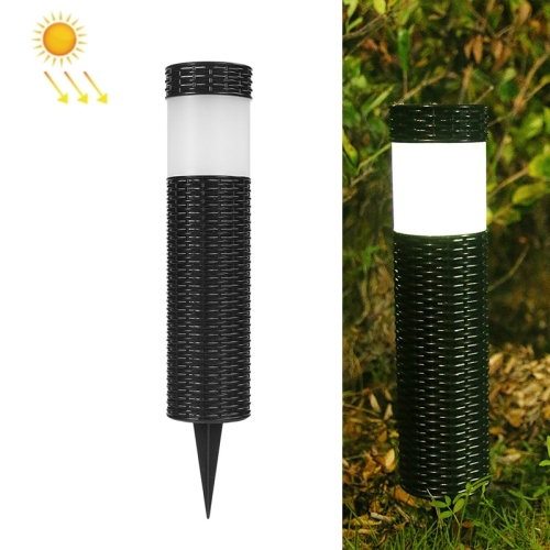 Solar LED Outdoor Waterproof Cylinder Lawn Light, Style: White Light