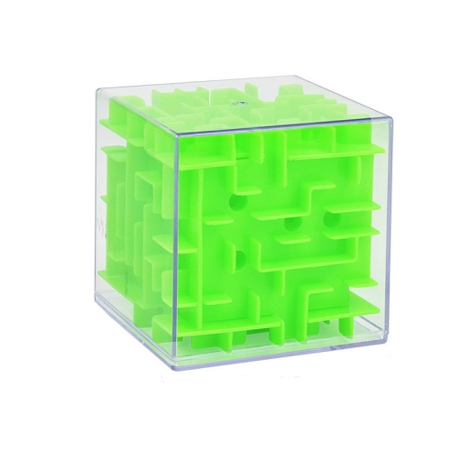 Cube de labyrinthe 3D à bille | Vert