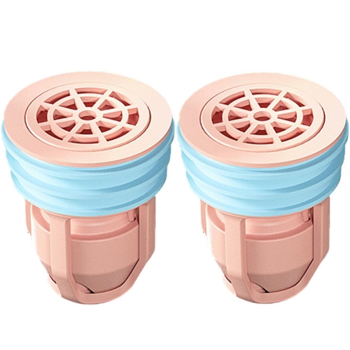 2 PCS DL2112 Magnetic Suspension Anti-Odor Floor Drain Core(Pink + Blue)