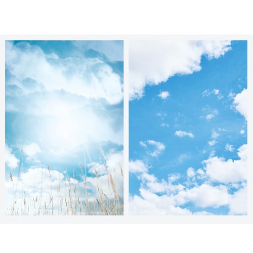 

2 PCS 3D Stereo Double-Sided Photography Background Paper(Sky Clouds)