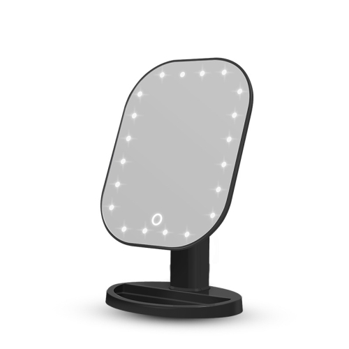 

20 LEDs Smart Touch Screen Dimming Makeup Mirror,Style: Black Dry Battery