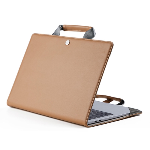 

Book Style Laptop Protective Case Handbag For Macbook 13 inch(Camel)