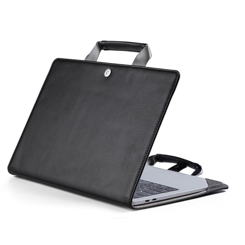 

Book Style Laptop Protective Case Handbag For Macbook 14 inch(Black)