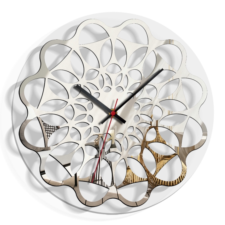 

TM029 Minimalist Home Wall Clock Living Room Decoration Acrylic Mirror Watch(Silver)
