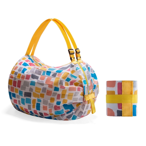 

2 PCS Shopping Bag Foldable Travel Shoulder Portable Bag(Big Flower Pattern)