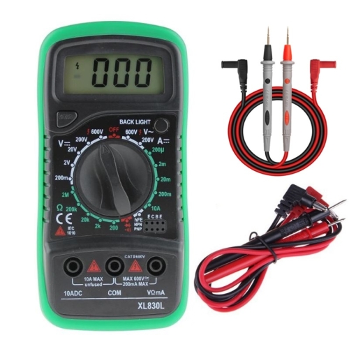 

ANENG XL830L Multi-Function Digital Display High-Precision Digital Multimeter, Specification: Standard+10A Extra Tip Pen(Green)