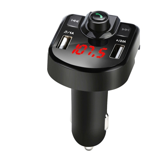 

M9 Car Bluetooth MP3 Dual USB Car Charger(Black)