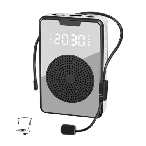 

ZXL-H3 Portable Teaching Microphone Amplifier with Time Display, Spec: Wired Version (Black)