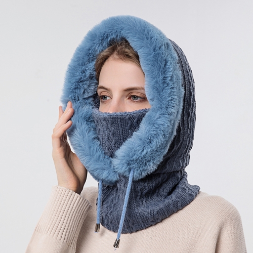 Maschera per sciarpa con cappuccio di copertura calda a prova di copertura  calda (blu navy)