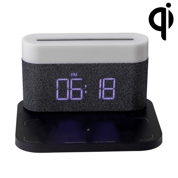 

S26 3 in 1 Mobile Phone Wireless Charger with Clock & Night Light(Black)