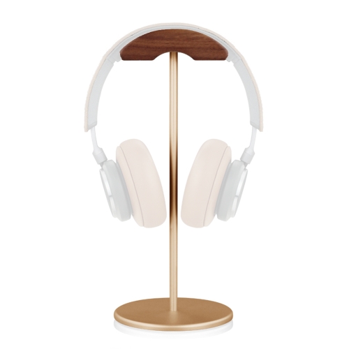 

020 Walnut Aluminum Alloy Display Holder for Headset(Gold)