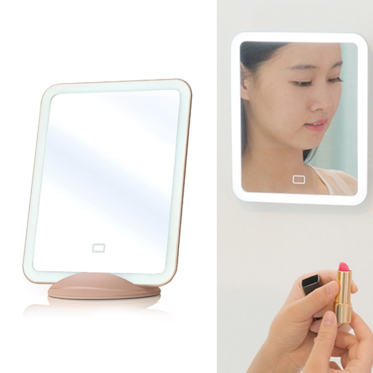 

Flydee FD008-1 Portable LED Makeup Mirror With Bracket Wall Hanging Vertical Dual-Use Makeup Mirror(Pink)