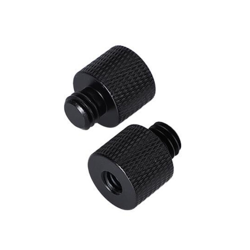 

10 PCS Screw Adapter 1/4 Female to 3/8 Male Screw (Black)