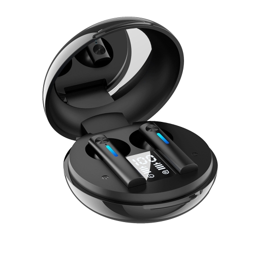 

T15 TWS Bluetooth Wireless In-Ear Sports Earphone with Makeup Mirror(Black)