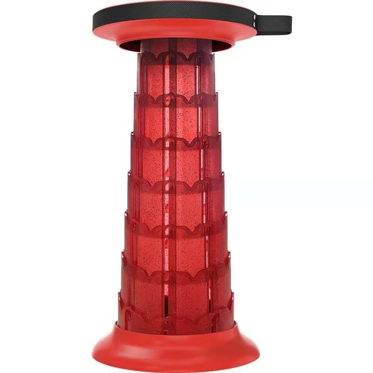 

Outdoor Portable Lotus Heightened Folding Telescopic Stool(Red)