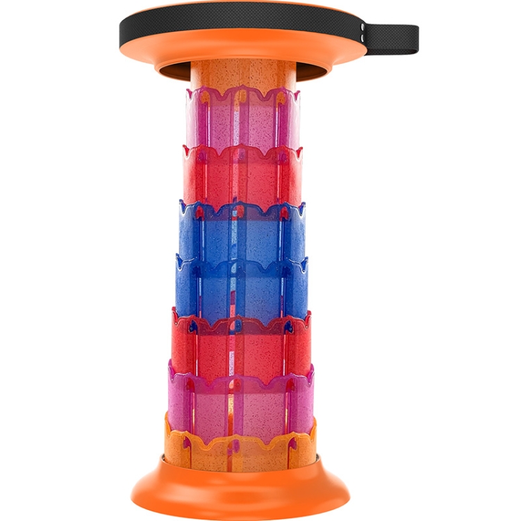

Outdoor Portable Lotus Heightened Folding Telescopic Stool(Shining Orange)