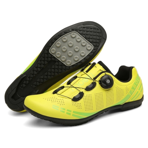 

T27 Cycling Breathable Power-Assisted Mountain Bicycle Shoes, Size: 44(Rubber-Yellow)