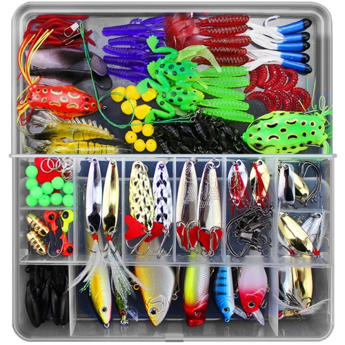 90pcs/set Multi-function Fishing Baits Hooks Kit Fishing Tackle Box Lures  Hook Bait Storage Case Fishing Tool Accessories