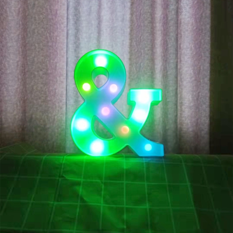 

22cm Colorful Slow Flashing 26 Letters Numbers Decorative Light(Symbol &)