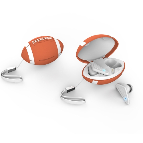 

JYP-LR18 TWS Bluetooth 5.0 Rugby Shape Semi-In-Ear Game Earphone(Yellow)