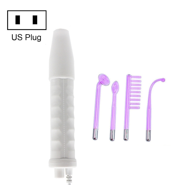 

10W High-Frequency Electrotherapy Instrument Beauty Instrument With 4 Tube Purple Light(US Plug)