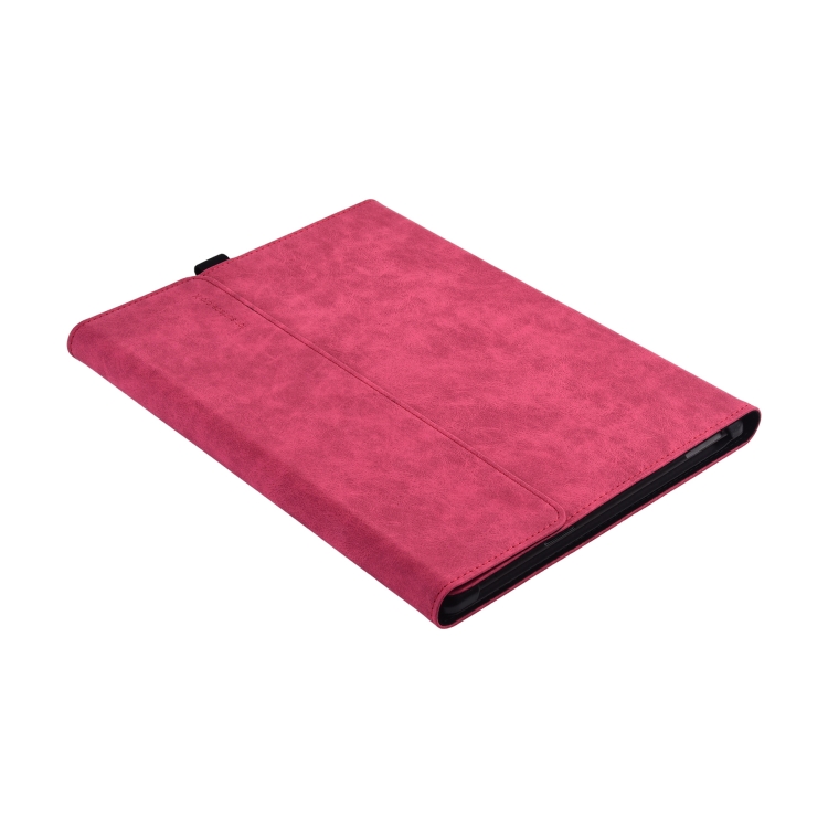 

13 inch Leather Tablet Protective Case For Microsoft Surface Pro X, Color: Rose Red