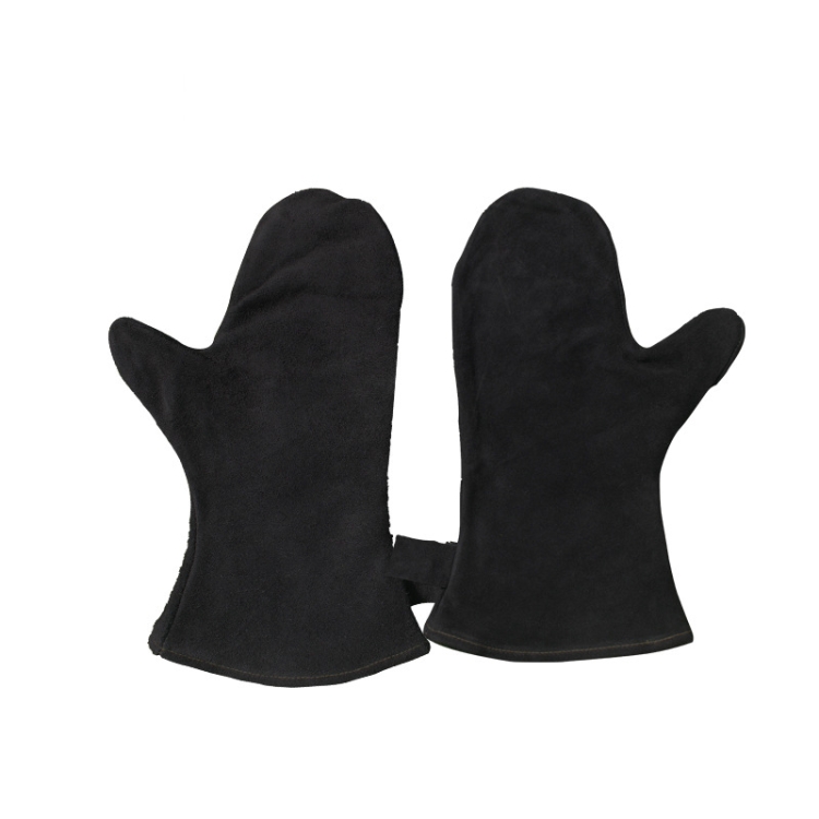 

1 Pair Outdoor BBQ Genuine Leather Heat Insulation Gloves(Free Size)