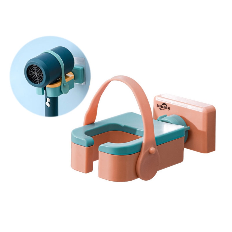 

2 PCS Rotatable Hair Dryer Storage Rack Bathroom Shelf(Orange)